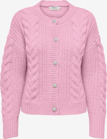 ONLY Gebreid vest 'LOLA' in Roze: voorkant