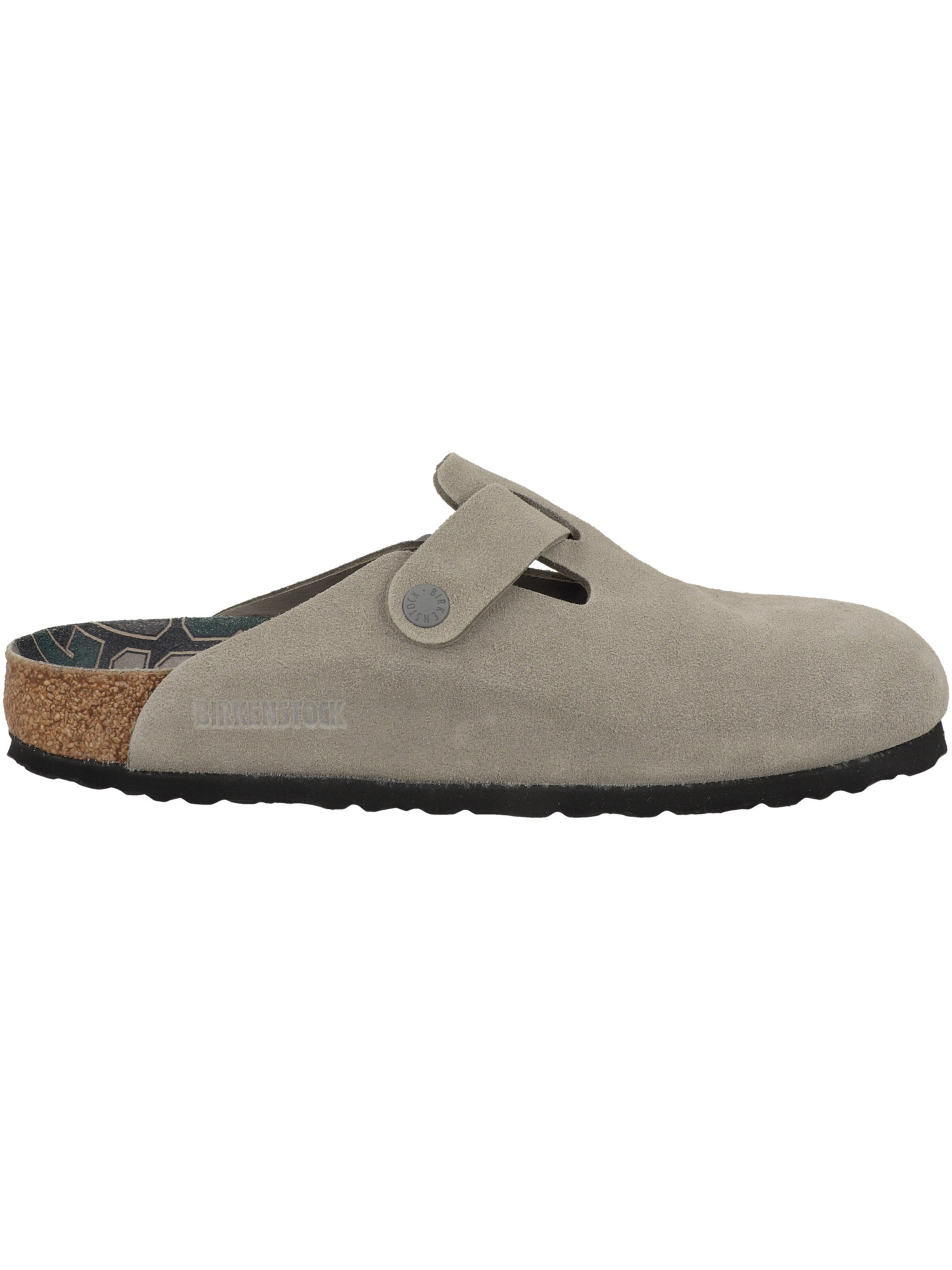 BIRKENSTOCK Clogs ' Boston Veloursleder normal ' in Grey