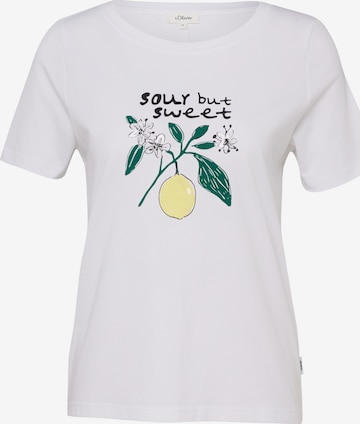 T-shirt s.Oliver en blanc : devant