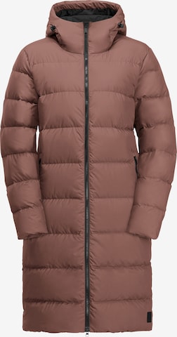 JACK WOLFSKIN - Sobretudo outdoor 'FROZEN PALACE' em castanho: frente