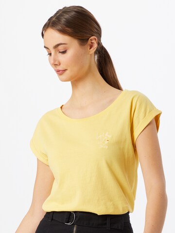 T-shirt 'Love Nature' Iriedaily en jaune : devant