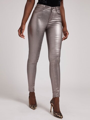 GUESS Skinny Pants in Silver: front