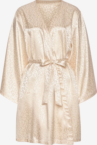 LASCANA Dressing Gown in Beige: front