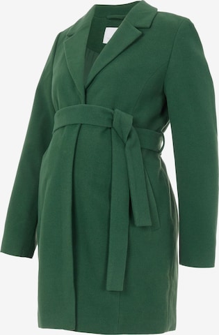 MAMALICIOUS Between-Seasons Coat 'Daisy' in Green: front