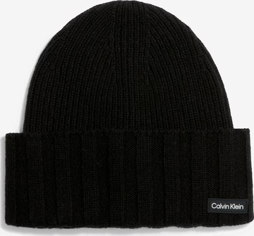 Calvin Klein Beanie in Black: front