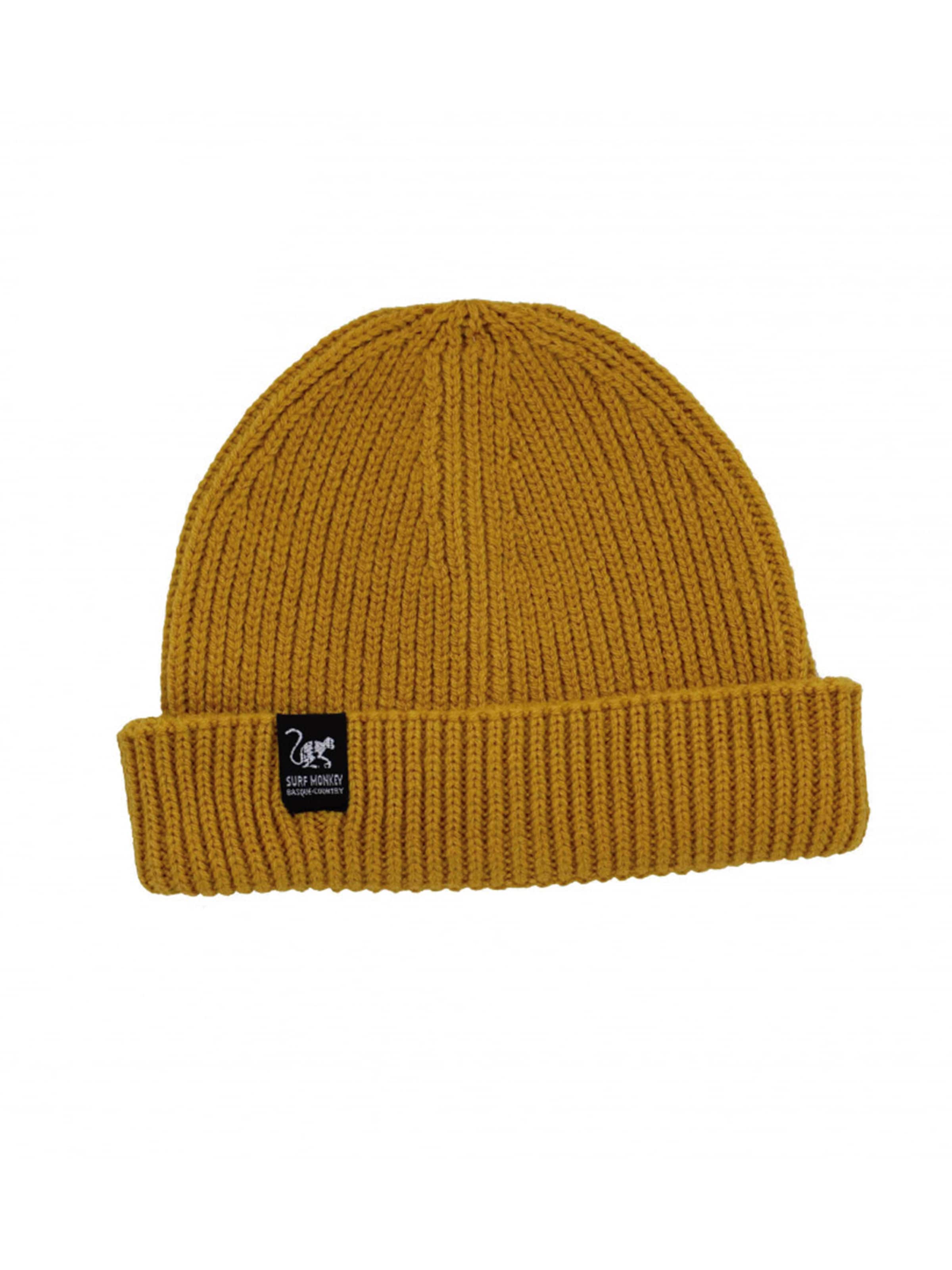 Berretto di Surf Monkey in giallo: frontale