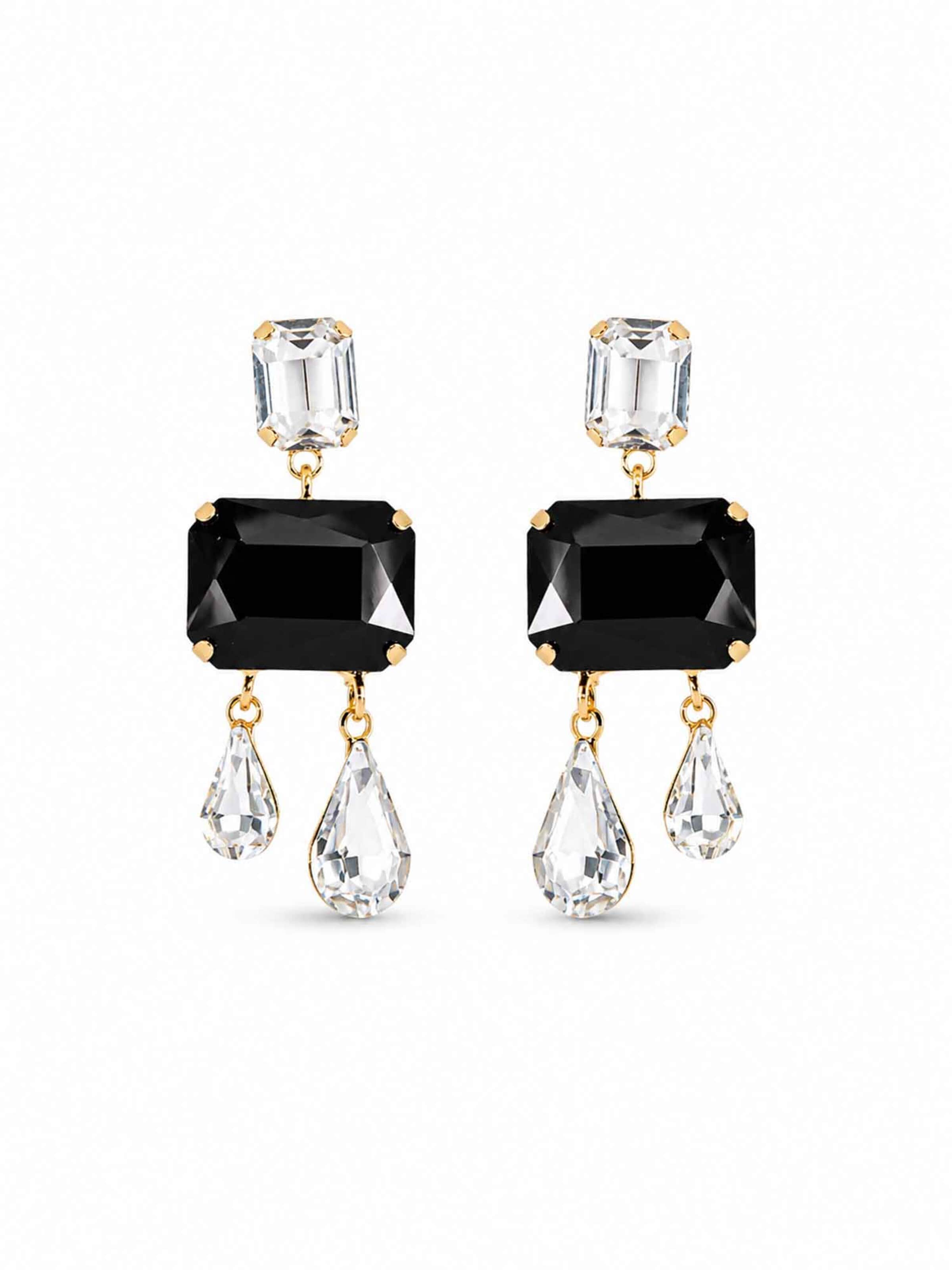 RteRme - Brincos 'Luiza Earrings' em cinzento: frente