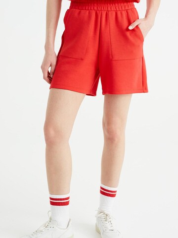 Regular Pantalon WE Fashion en rouge
