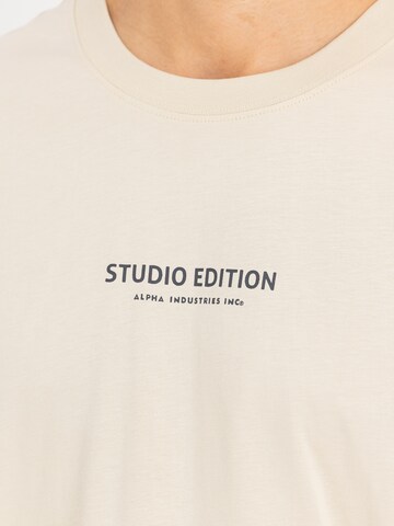 T-Shirt 'Studio Edition BP' ALPHA INDUSTRIES en beige
