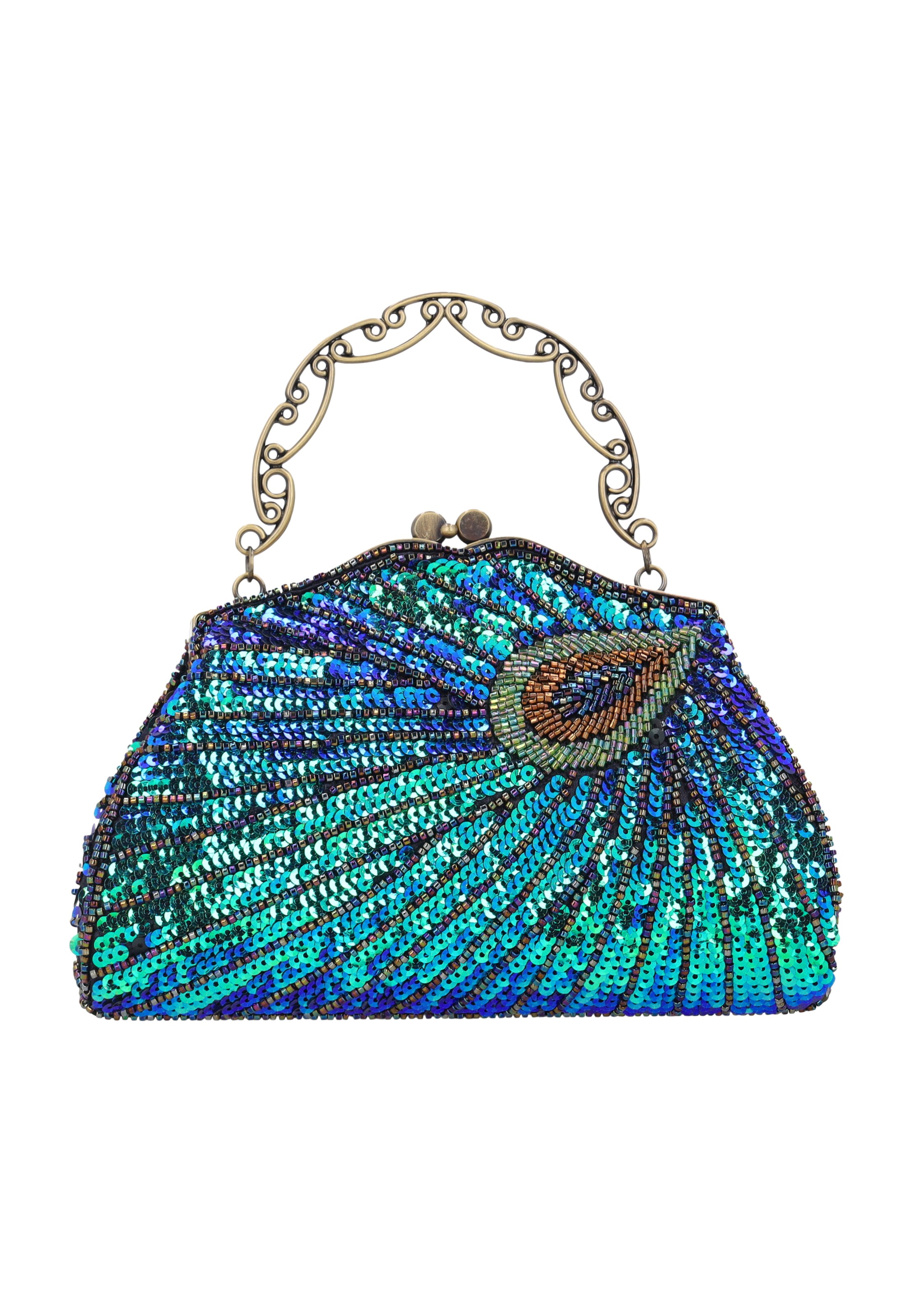 Usha - Bolso de hombro en azul: frente