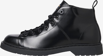 JACK & JONES Lace-Up Boots 'Fleming' in Black: front