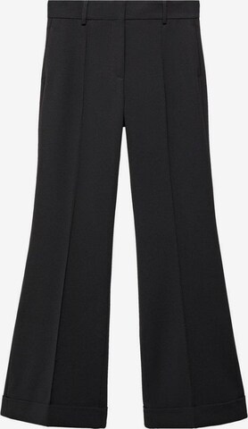 MANGO Flared Pleated Pants 'Bela' in Black: front