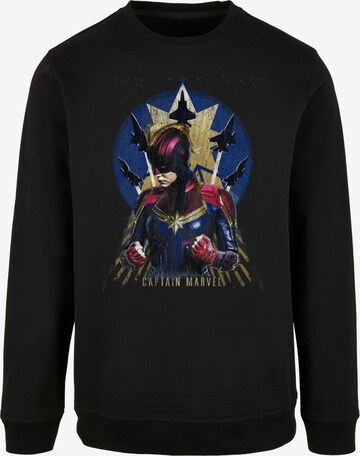 ABSOLUTE CULT Sweatshirt 'Captain Marvel' in Schwarz: predná strana