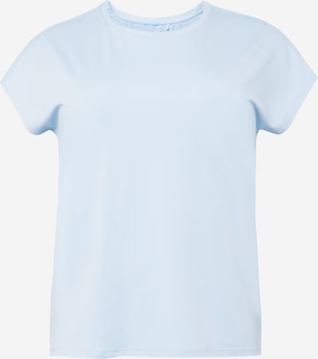 Only Play Curvy Functioneel shirt 'AUBREE' in Blauw: voorkant