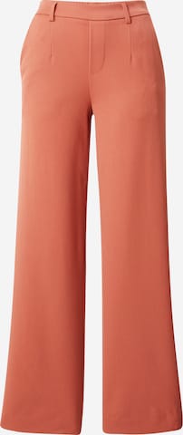 OBJECT Wide leg Chino 'Lisa' in Rood: voorkant