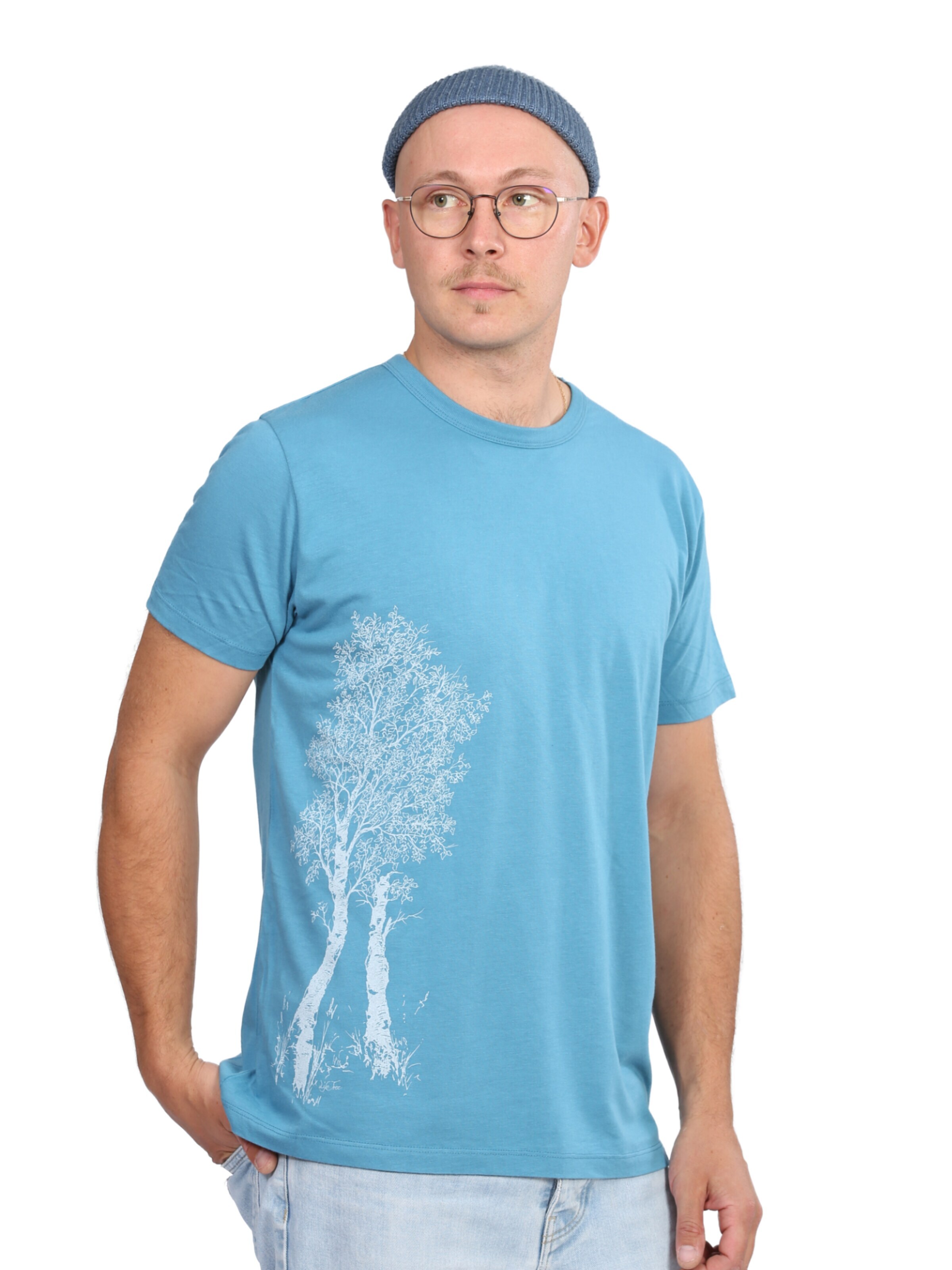Life-Tree Shirt 'Fairwear Bambus Birke'‌‌‌‌ in Blau