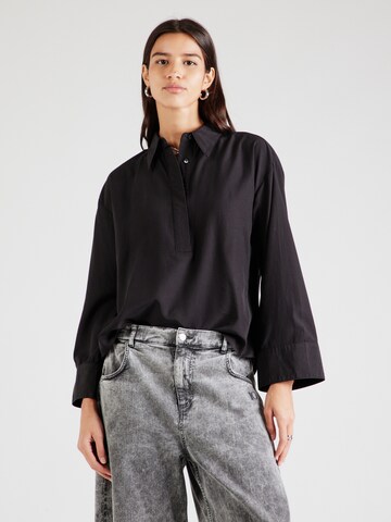 My Essential Wardrobe Blouse 'Tulla' in Zwart: voorkant