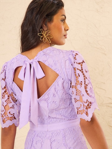 Robe love & roses en violet
