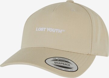 Cappello da baseball di Lost Youth in beige: frontale