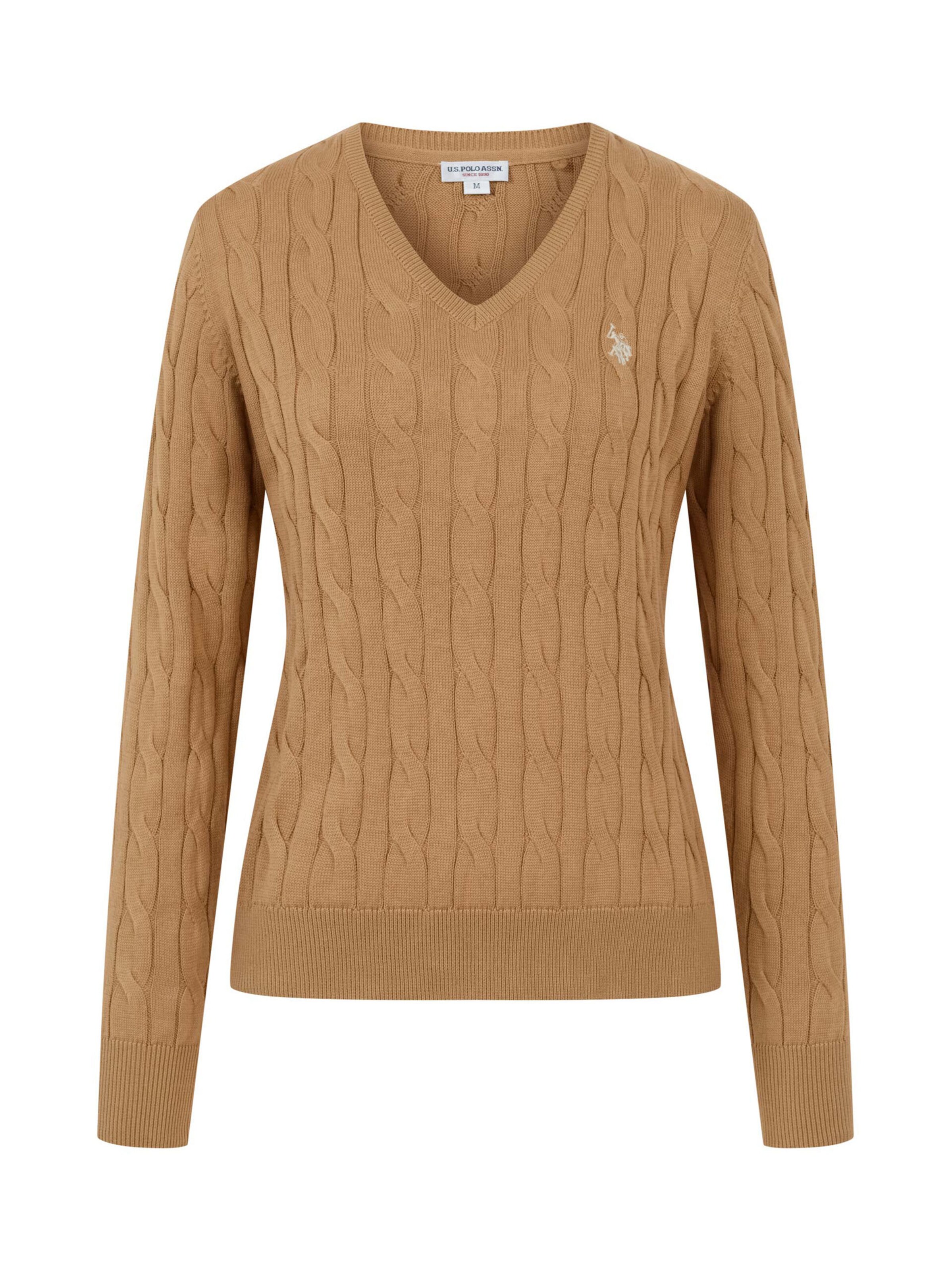 U.S. POLO ASSN. Sweater in Brown: front