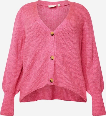 ONLY Carmakoma Knit Cardigan 'CLARE' in Pink: front