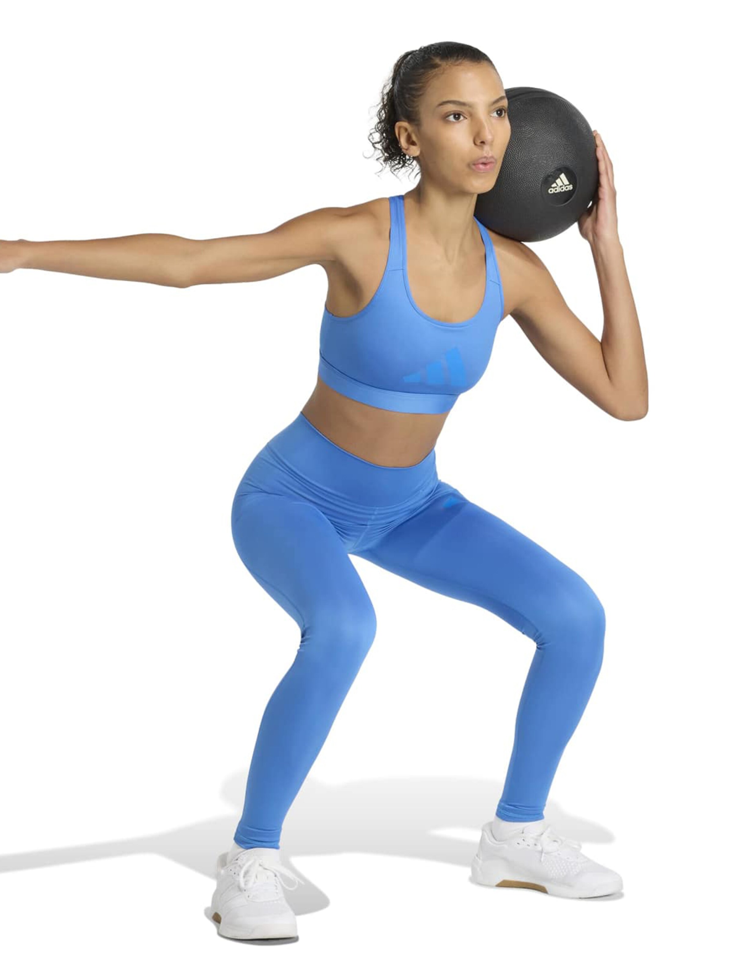 ADIDAS PERFORMANCE Бюстие Спортен сутиен 'POWER REACT' в синьо