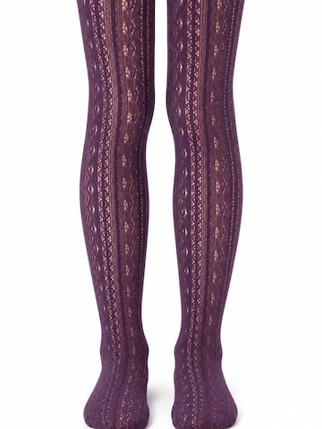 Penti Rajstopy 'PENTI Strumpfhose mit geometrischem Print aus Mesh' w kolorze fioletowy: przód