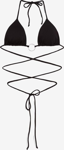 Bershka Trikotni nedrčki Bikini zgornji del | črna barva: sprednja stran