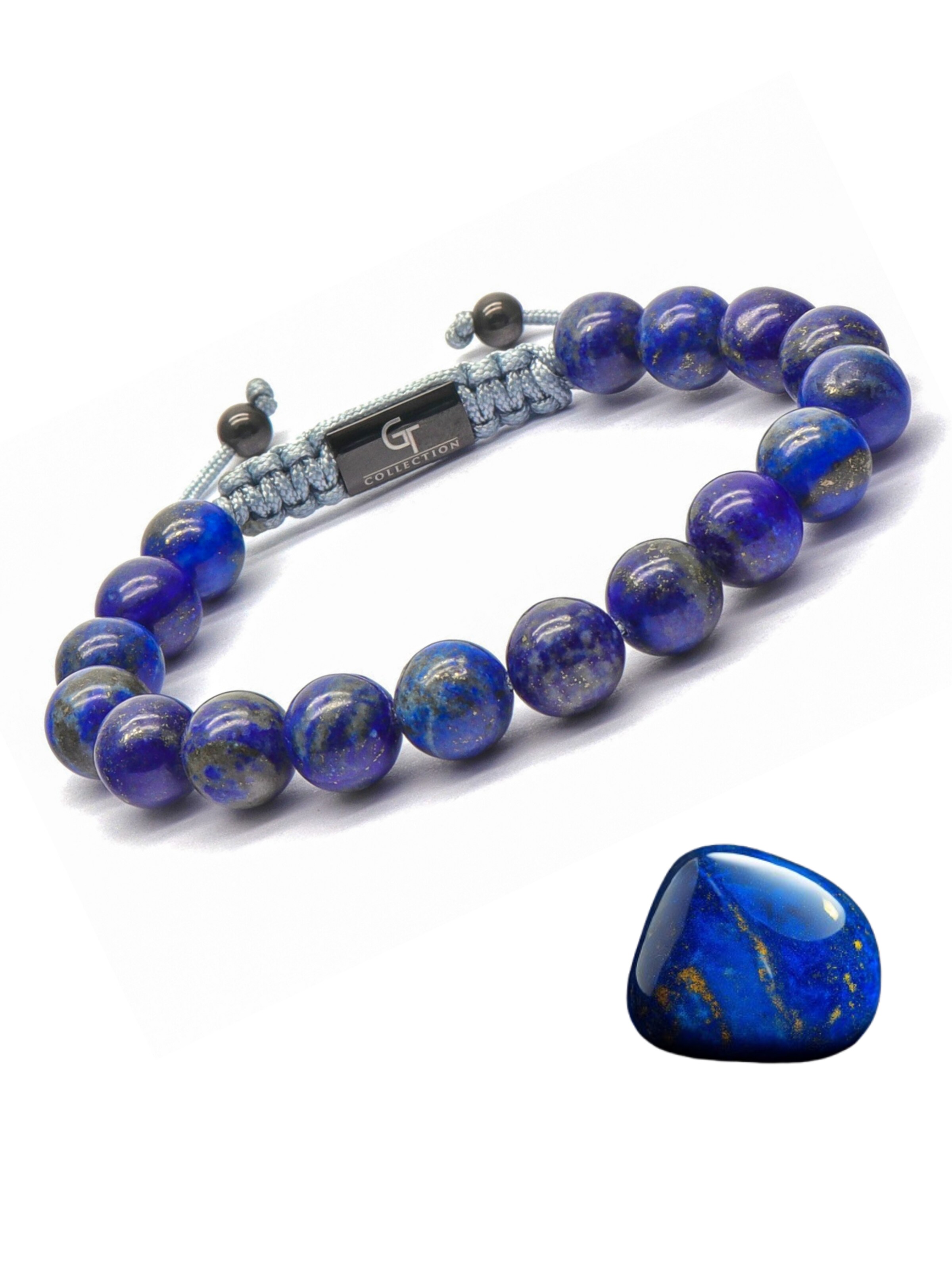 GT Collection - Pulsera 'Single-Bead' en azul: frente