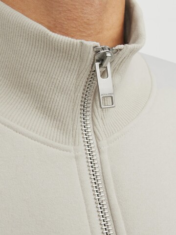 JACK & JONES Zip-Up Hoodie in Beige