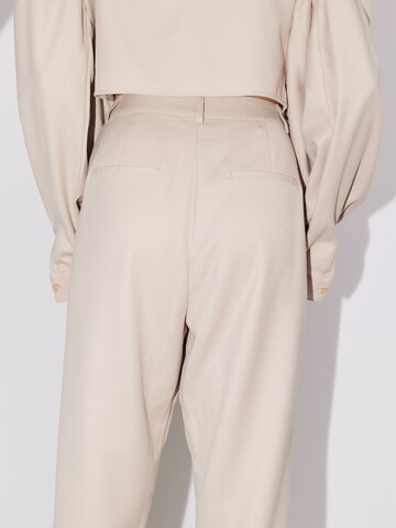 LeGer by Lena Gercke Regular Pleat-Front Pants 'Patricia' in Beige: back