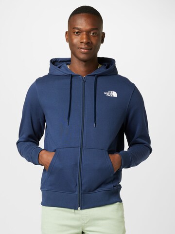 THE NORTH FACE - Casaco em moletão 'Open Gate' em azul: frente