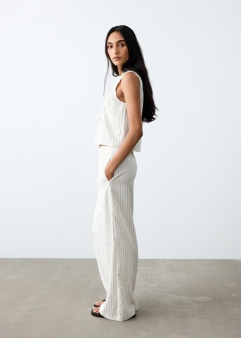 MANGO TEEN Wide leg Pants 'Tidec' in White