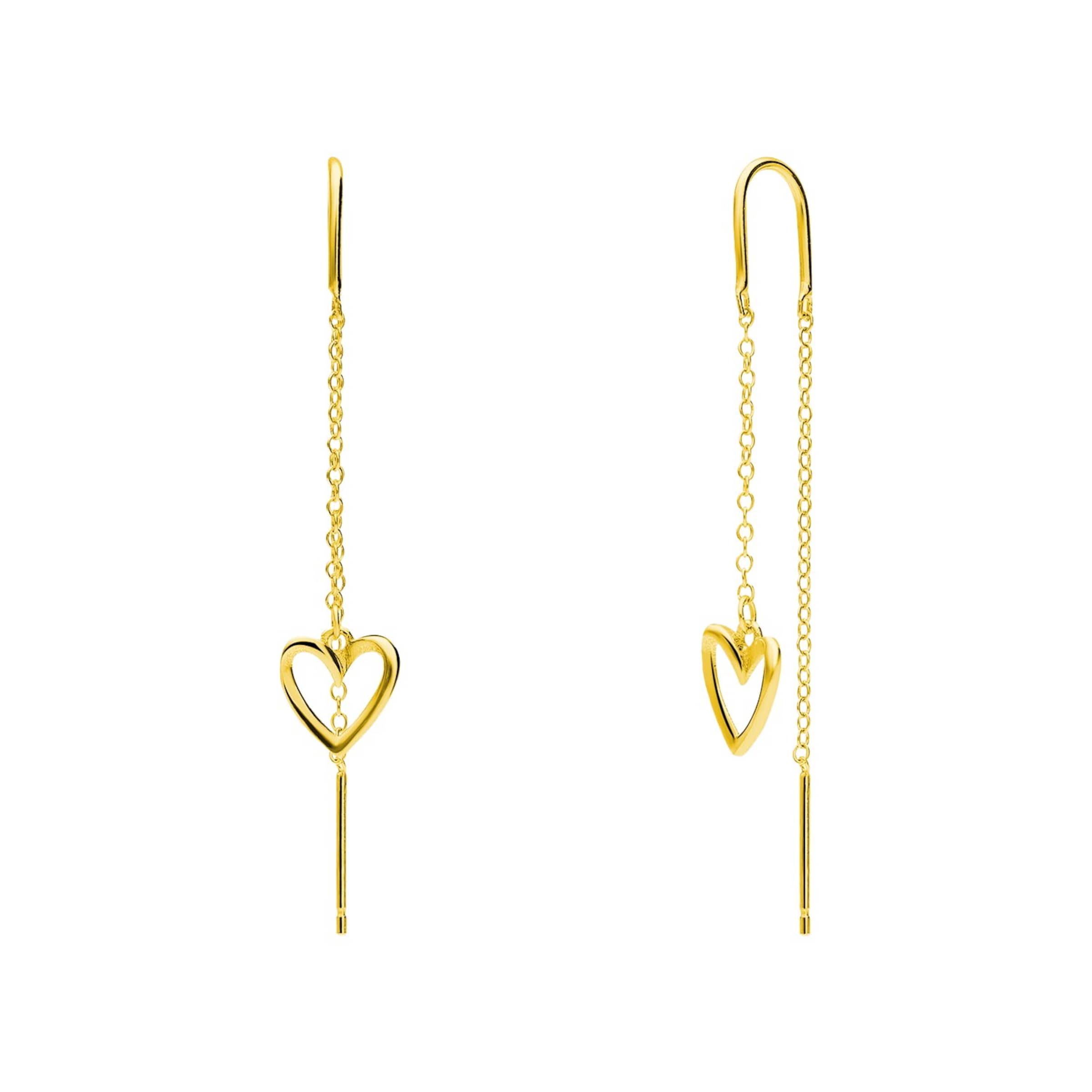 Lucardi Earrings in Gold: front