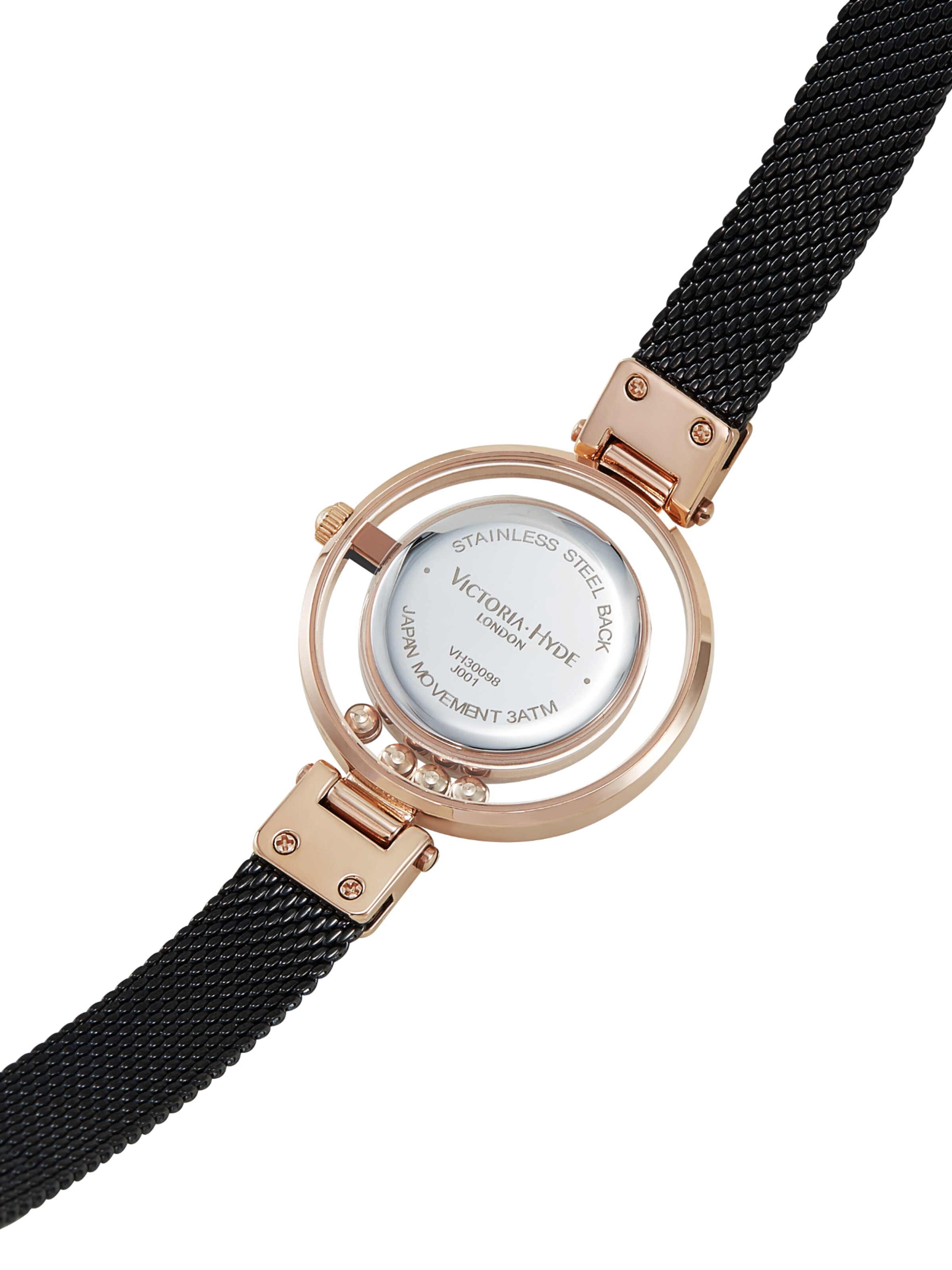 Victoria Hyde Analoog horloge 'Spark' in Zwart