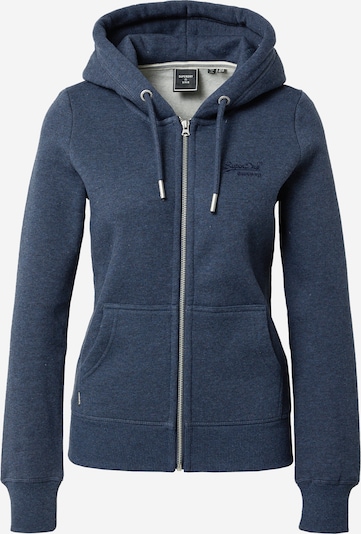 Superdry Veste de survêtement en bleu marine / gentiane, Vue avec produit