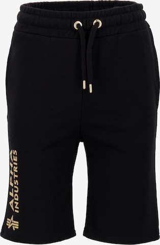 ALPHA INDUSTRIES Regular Shorts in Schwarz: predná strana