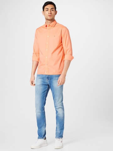 TOMMY HILFIGER Regular Fit Hemd in Orange