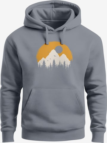 Neverless Sweatshirt 'Mountain Sun' in Grey: front