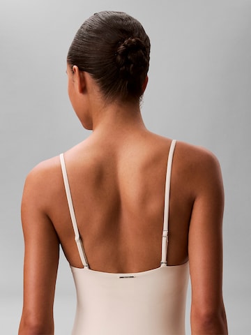 Calvin Klein Swimwear Bandeau Badpak 'Essentials' in Beige