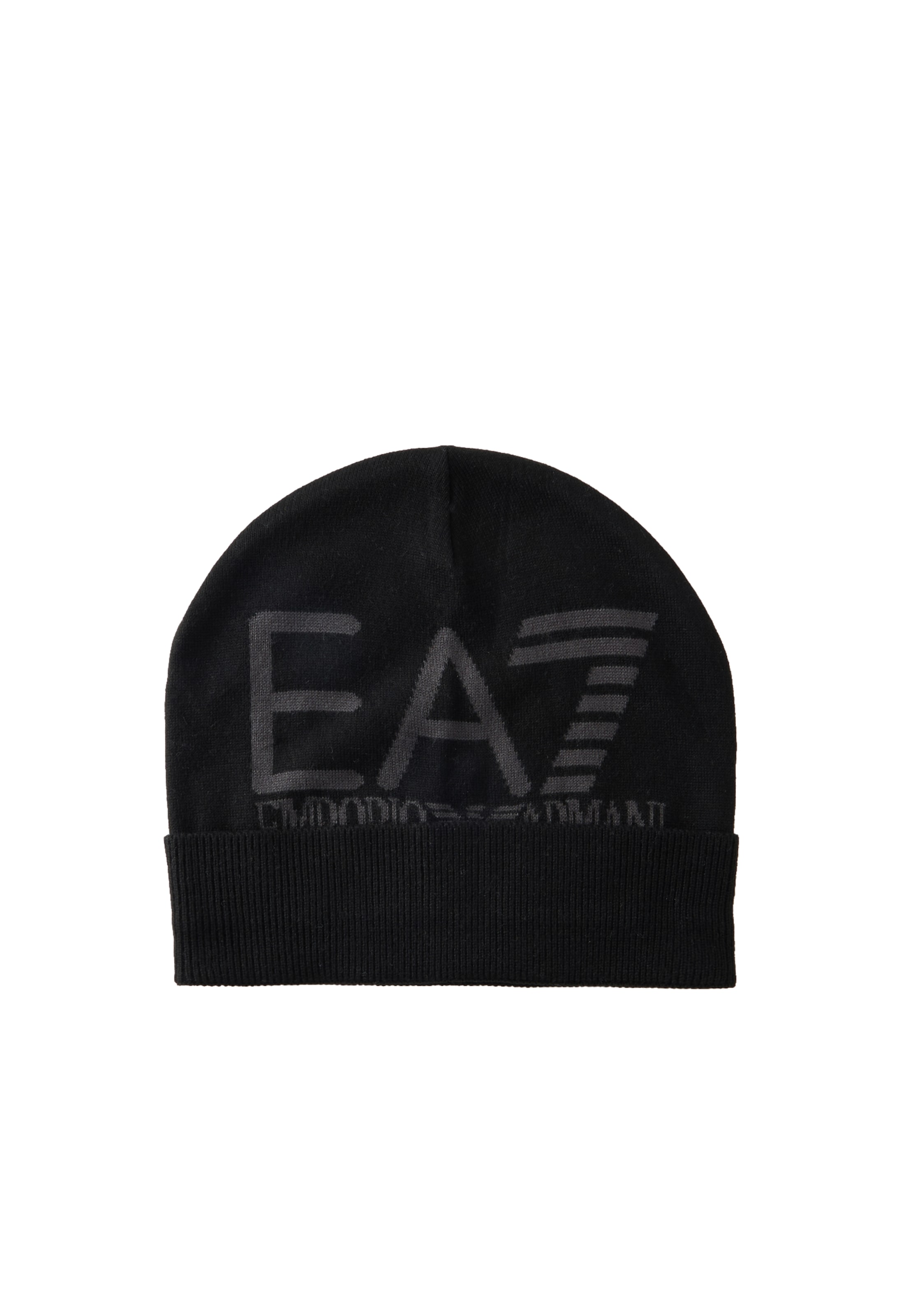 EA7 Emporio Armani Mütze in Schwarz: Vorderseite