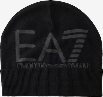 EA7 Emporio Armani Mütze in Schwarz: Vorderseite
