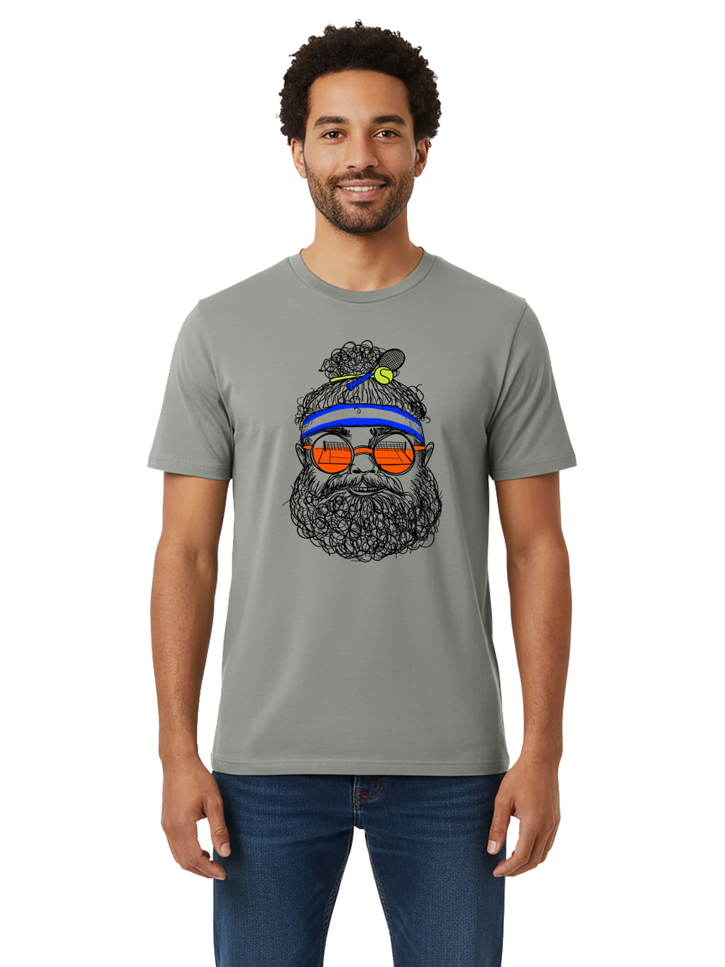 karlskopf Shirt 'TENNISSPIELER' in Grey