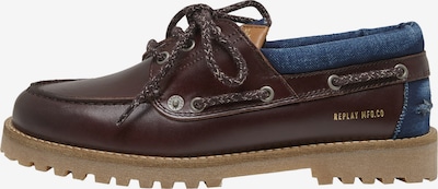REPLAY Schnürschuh 'Desert' in 36 in blue denim / dunkelbraun, Produktansicht