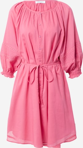 Flowers for Friends Shirt Dress in Pink: front