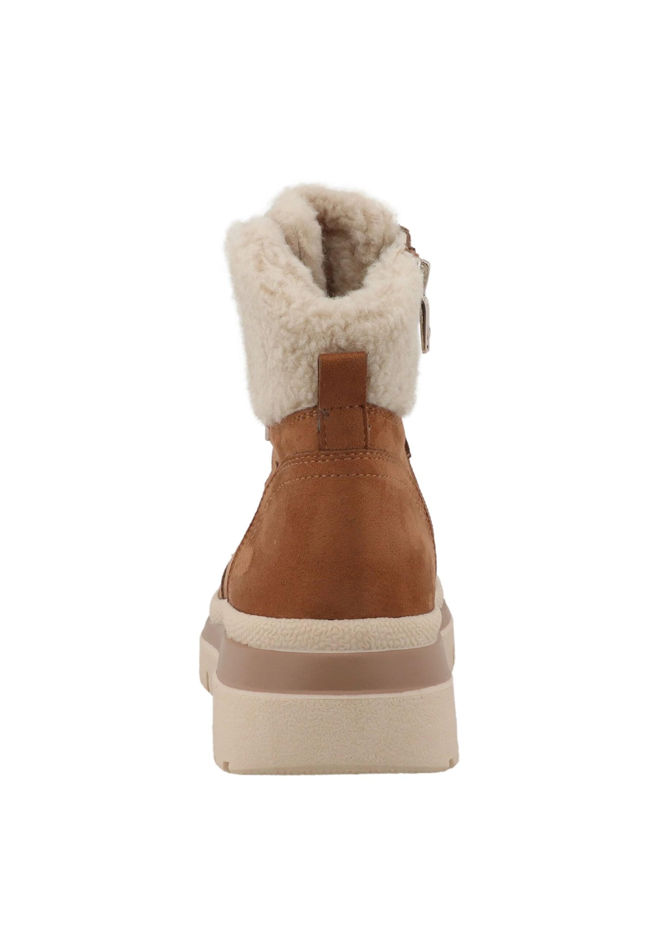 TOM TAILOR Μποτάκι με κορδόνια σε καφέ