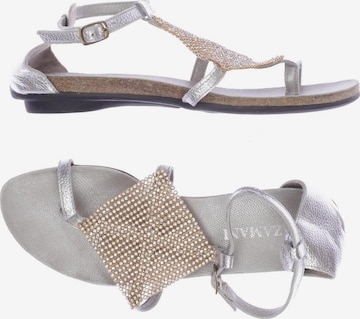 LAZAMANI Sandals & High-Heeled Sandals in 37 in Silver: front