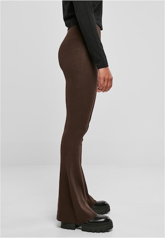 Urban Classics Flared Pants in Brown