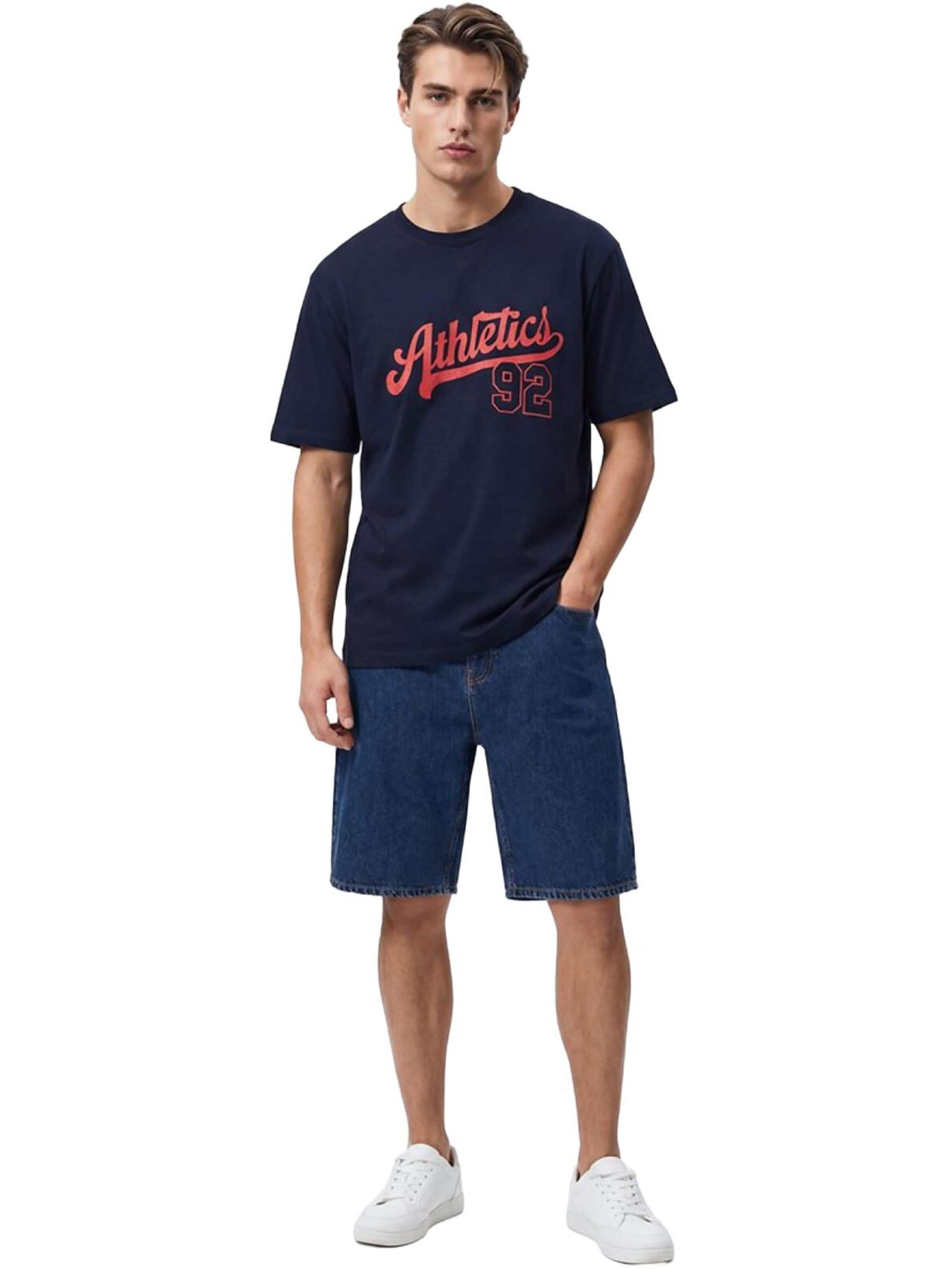 T-Shirt 'LTB Jeans Herren-T-Shirt mit College-Print' LTB Jeans en bleu : devant