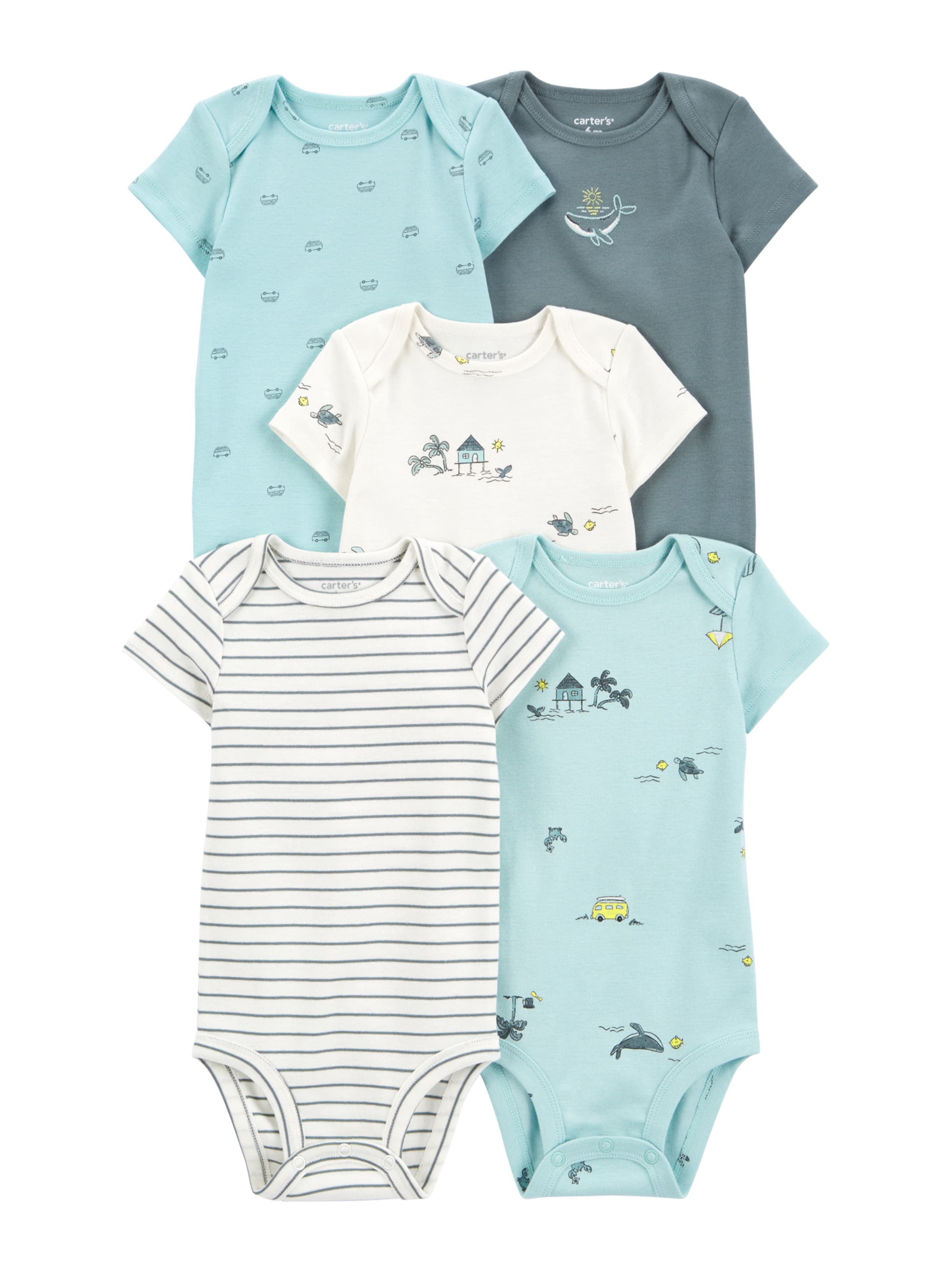 Carter's Śpiochy/body w kolorze niebieski: przód